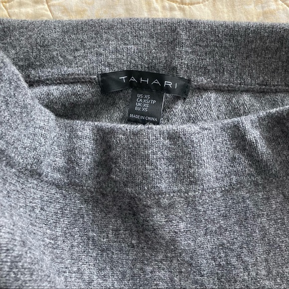 Tahari  Grey Wool Skirt - Picture 3 of 4